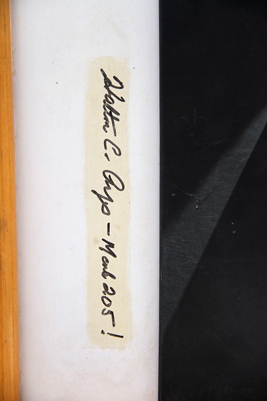 Halton Arp's signature on Bill Christian's 25" dob